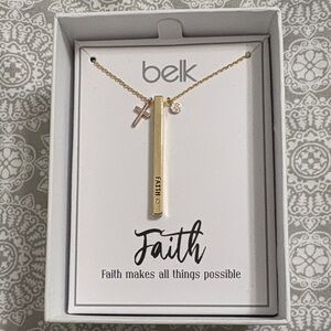 NWT Belk Faith Necklace